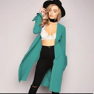 Green Silk Cardigan